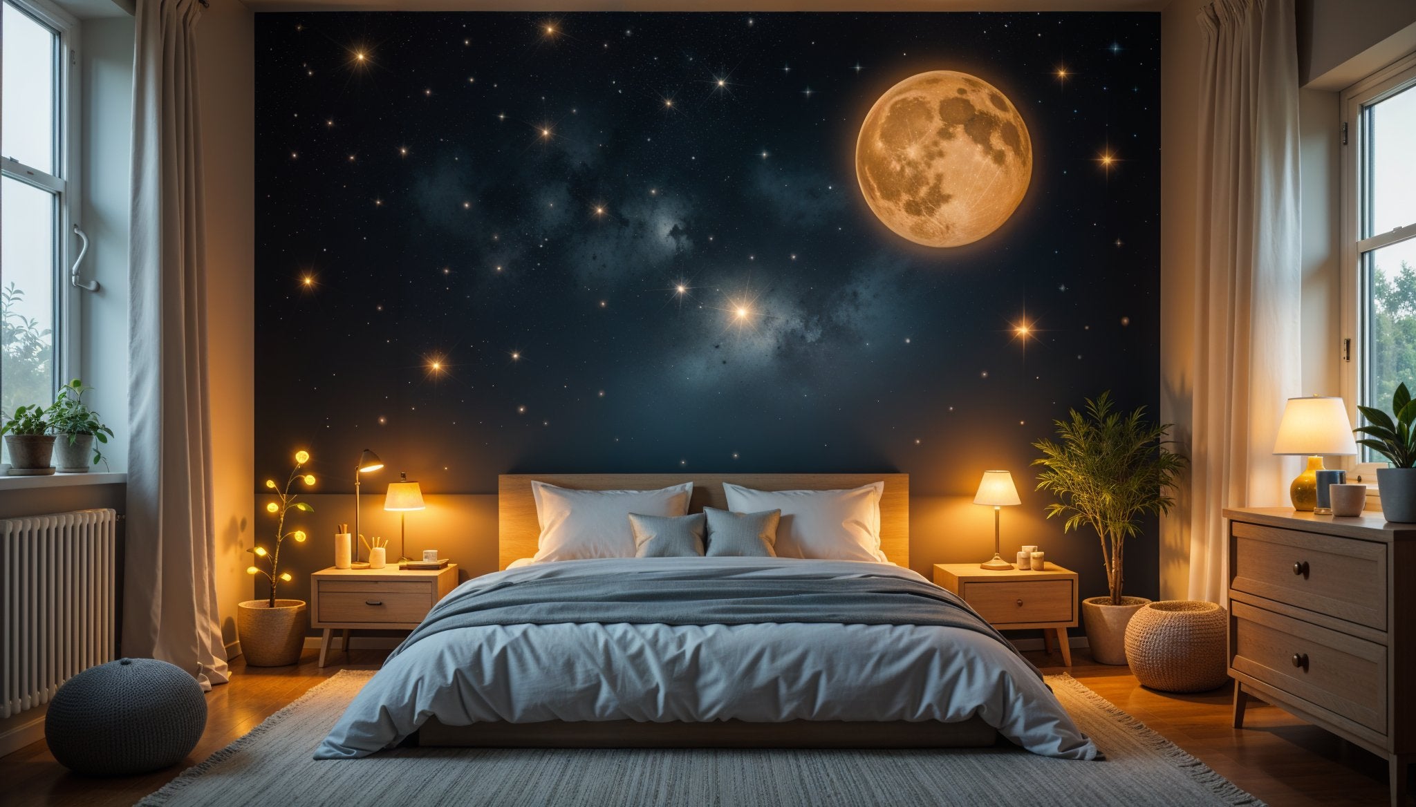 Sternen Himmel Wand Stoff
