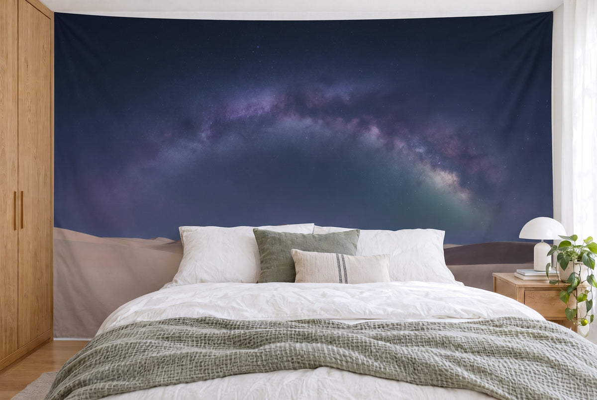 Galaxie über der Wüste Wandtuch XXL
