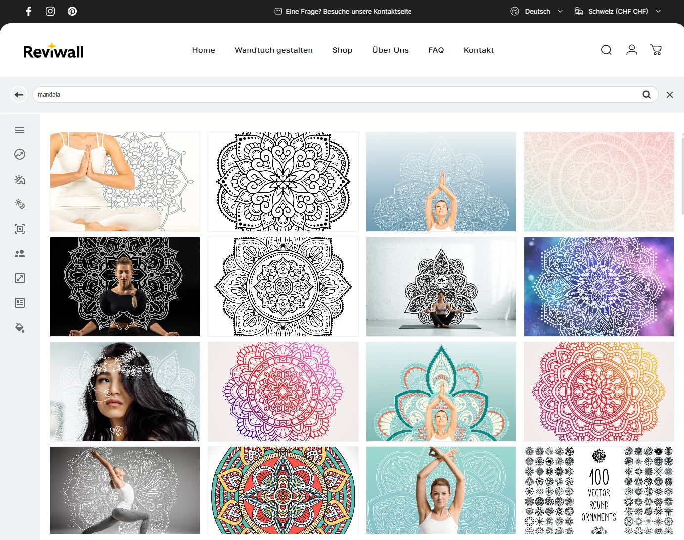 mandala wandtuch yoga