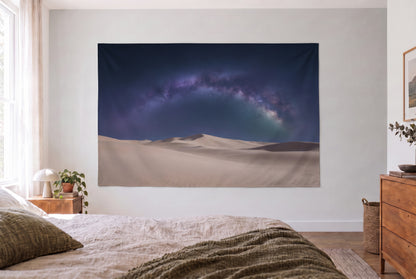 Galaxie über der Wüste Wandtuch Lifestyle