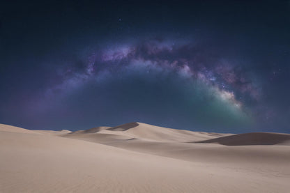 Galaxie über der Wüste Wandtuch Motiv