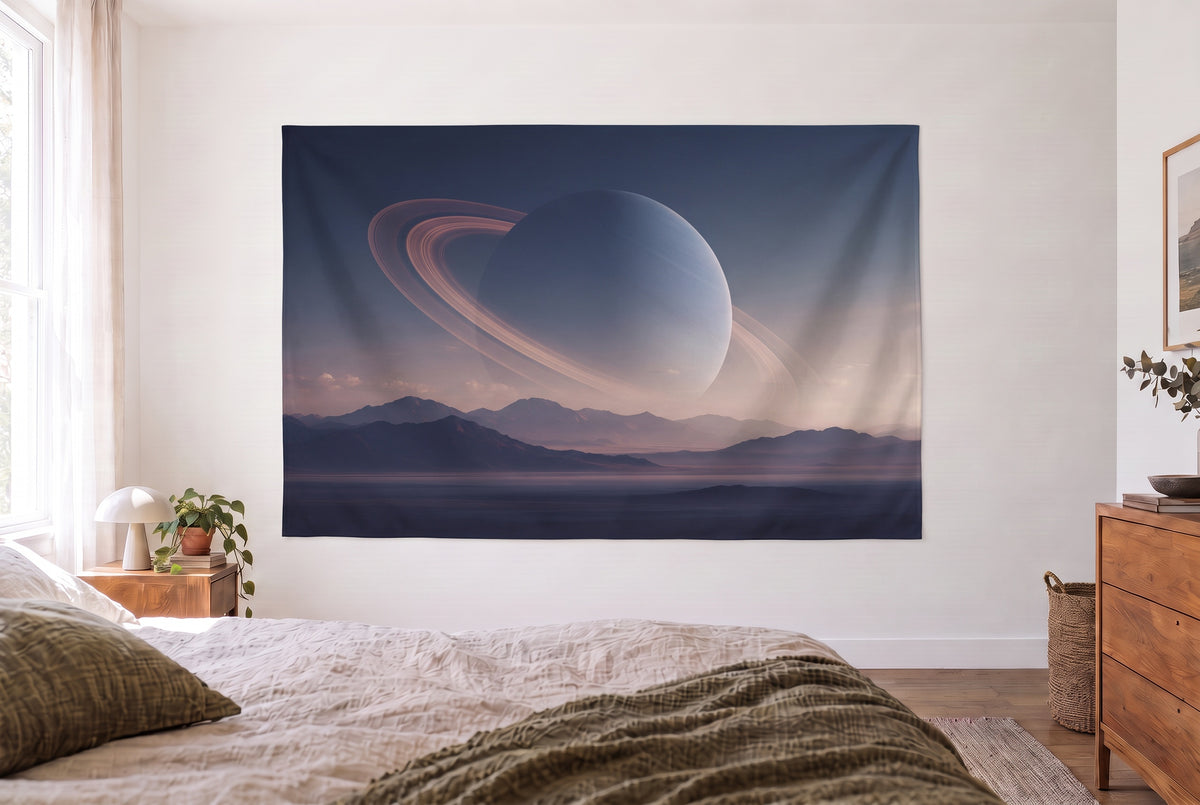 Planet am Horizont Wandtuch Lifestyle