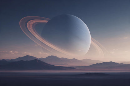 Planet am Horizont Wandtuch Motiv