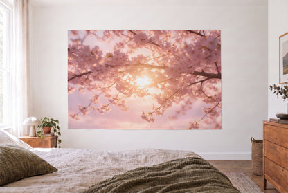 Kirschblüten im Morgenlicht Wandtuch Lifestyle