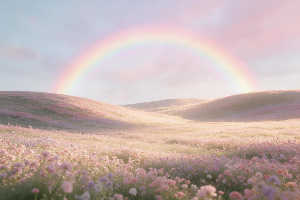 Pastellregenbogen Wandtuch Motiv
