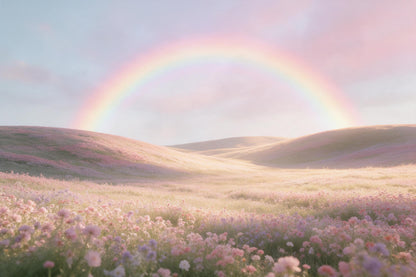 Pastellregenbogen Wandtuch Motiv