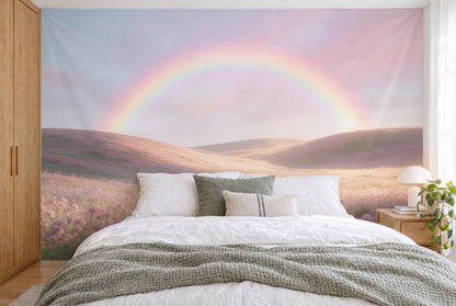 Pastellregenbogen Wandtuch XXL